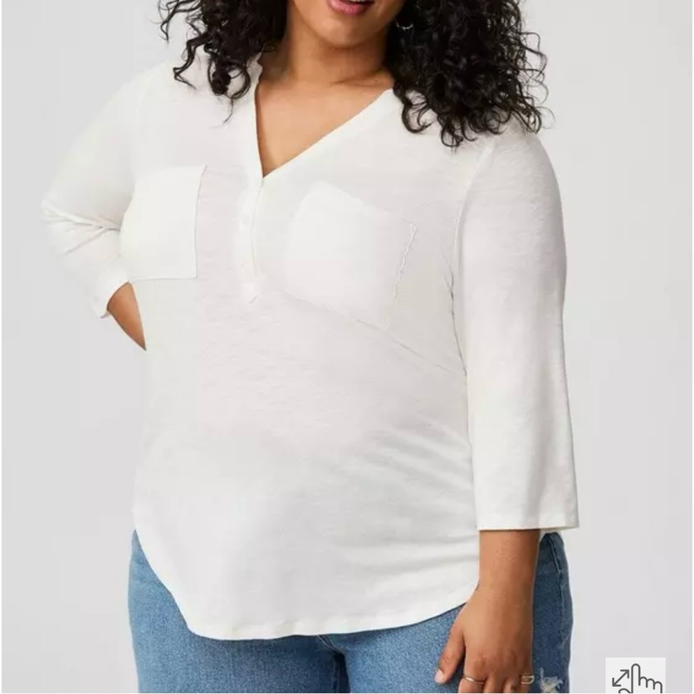 Torrid Vintage Slub V Neck 3/4 Sleeve Top Lot of 3- Size 2 - Picture 7 of 8